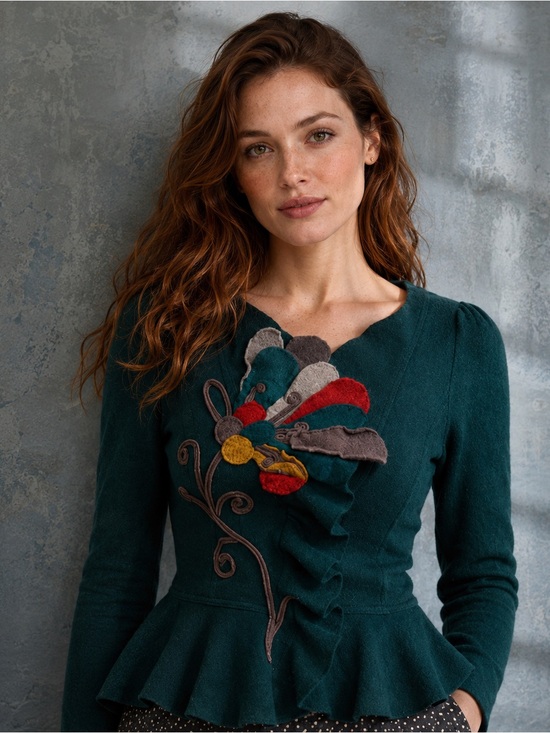 Anthropologie Sweaters - Anthropologie Sleeping on Snow Summer's
Reminder Felted Wool Cardigan Small